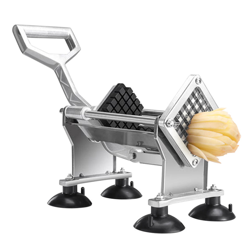 Stainless Steel Commercial Potato Cutter With 3 Blades For Vegetables Silver