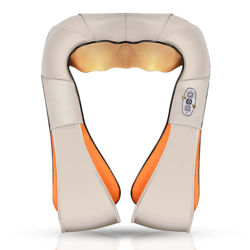 Electric Shiatsu Neck Shoulder Back Massager With Infrared Heat One Touch Control