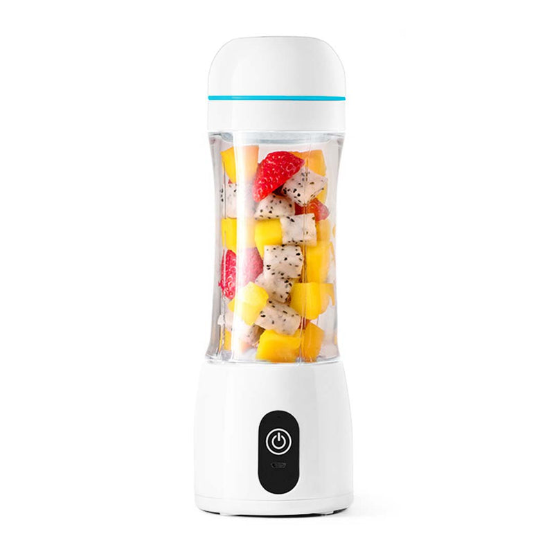 Portable 380ml USB Rechargeable Fruit Mixer Juicer White Food Grade Material