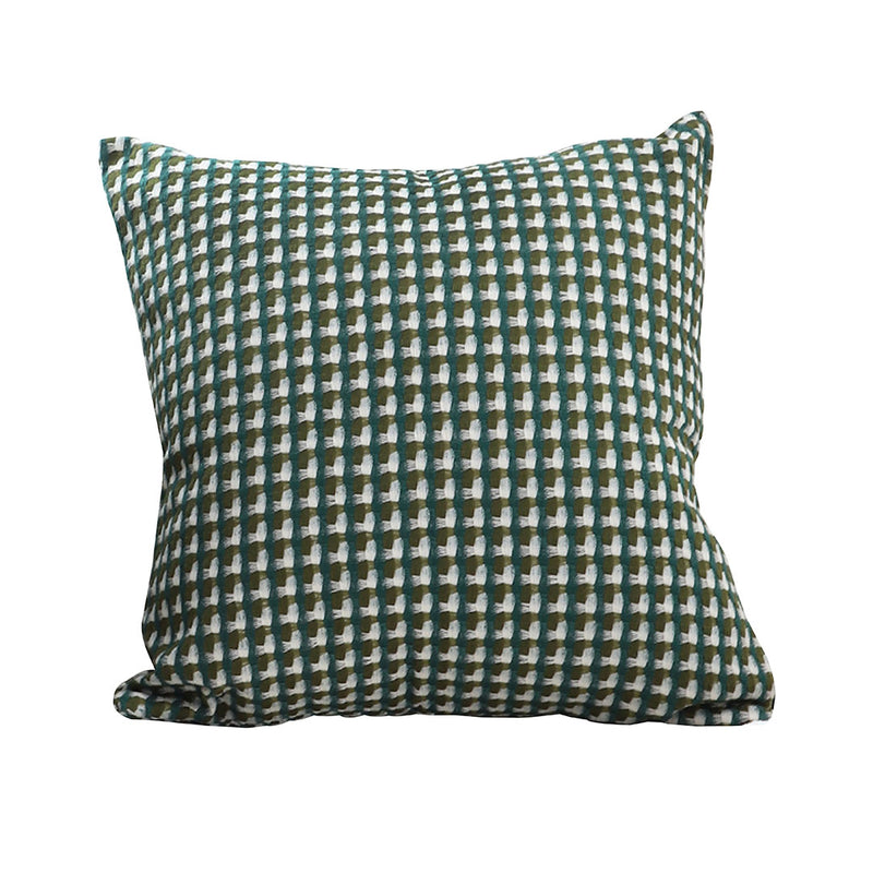 45cm Square Velvet Throw Pillow Subtle Green Polyester Cotton Plush