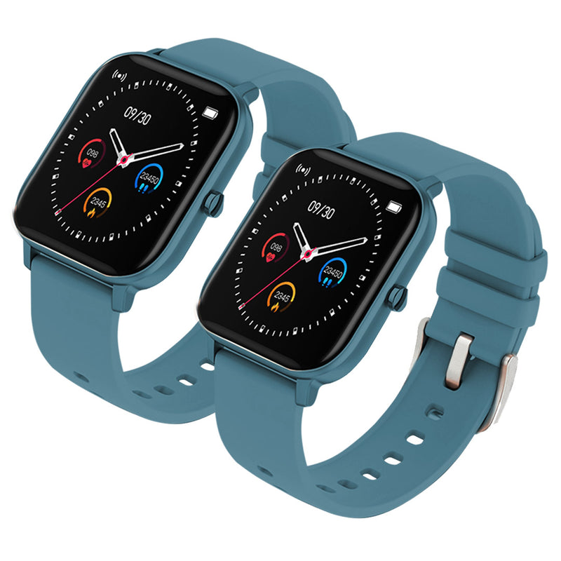 2X Smart Watch P8 1.4 Inch IPS Touchscreen Blue Band Heart Rate SpO2 Sleep IP67