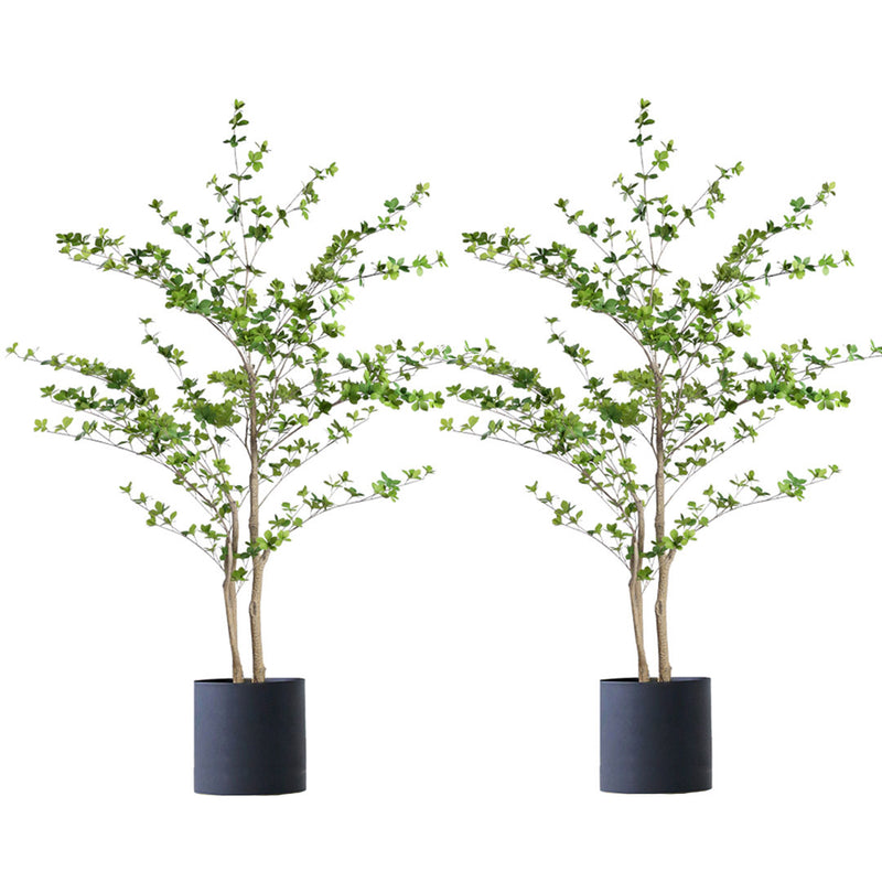 2X 150cm Artificial Watercress Tree Potted Silk Leaves Green Indoor Outdoor