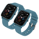 2X Waterproof Fitness Smart Watch 1.4in Heart Rate Monitor Tracker Blue