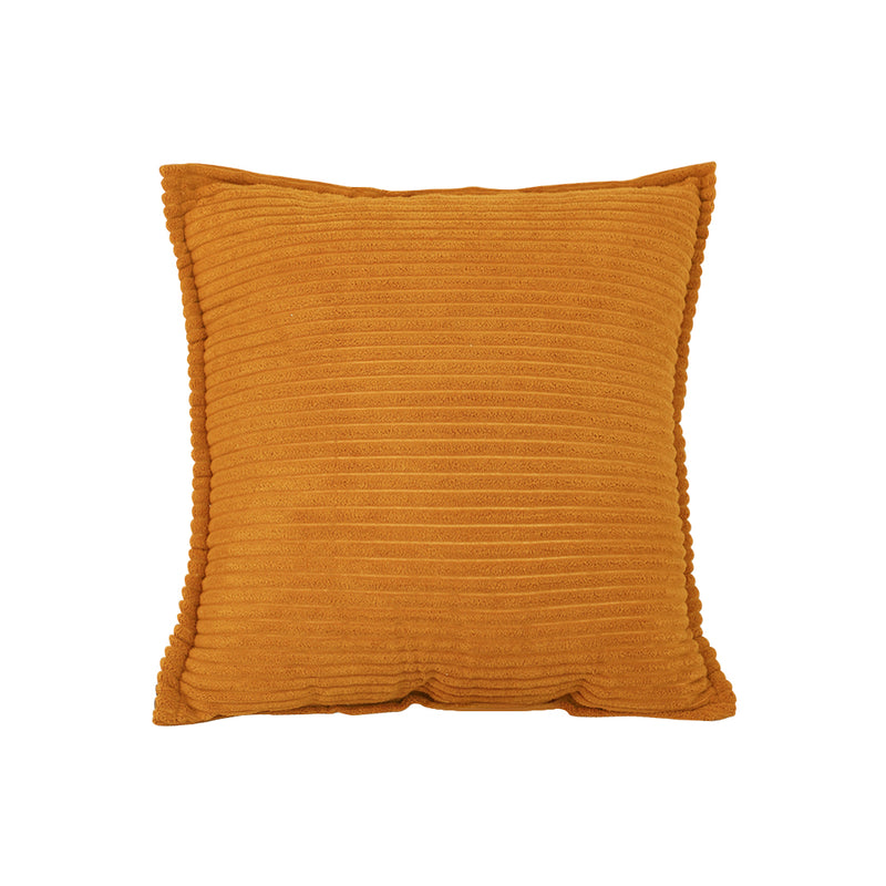 50cm Throw Pillow Velvet Plush 50x50x18cm Mustard Indoor Outdoor