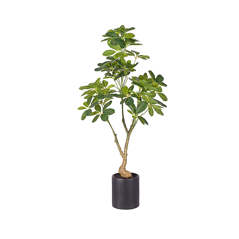 120cm Artificial Schefflera Tree Polyethylene Green With Black Pot