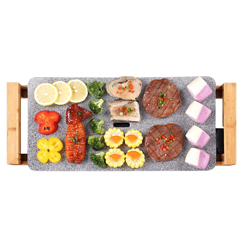 Electric Ceramic Barbecue Grill 62.5x26cm Non Stick Smokeless Stone