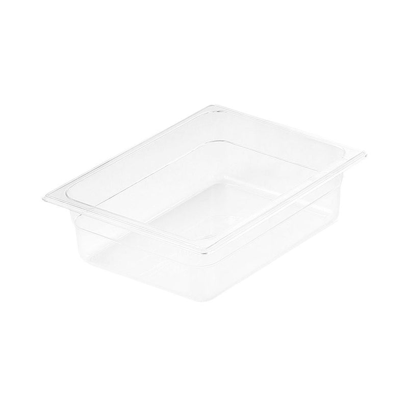 100mm Gastronorm 1/2 Pan Polycarbonate 32.5x26.5x10cm Transparent