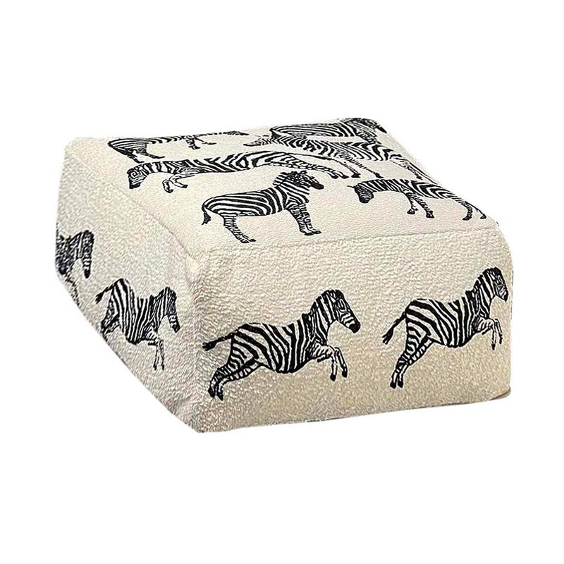 Pouf Floor Cushion Polyester Fiber 48x48x25cm Epp Particle Inserts Multicolor