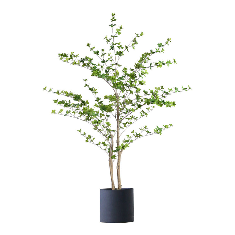 150cm Potted Artificial Watercress Tree Silk Leaves Polyethylene Trunk Green