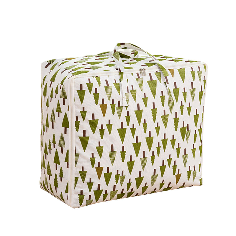 Green Pine Tree Medium Storage Luggage Bag Pvc 55cmx20cmx30cm Double Zipper