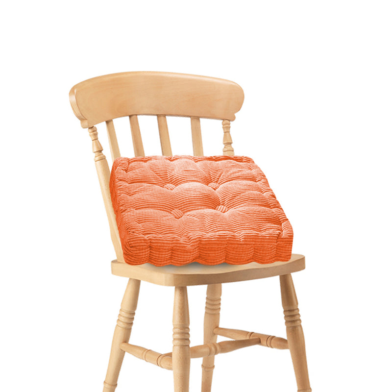 Orange Square Corduroy Cushion 50x50cm Plush Soft Backrest Pillow Home Decor