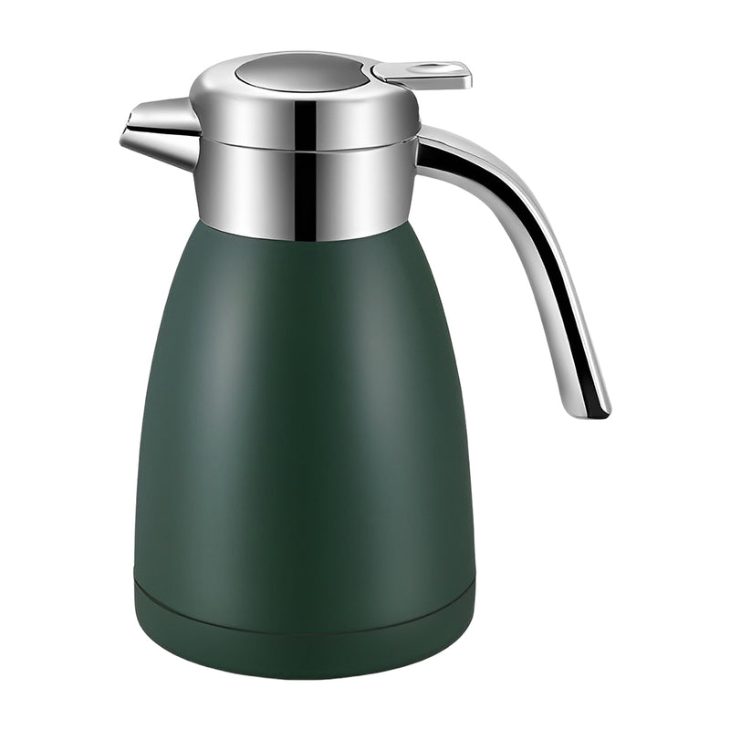 Insulated Vacuum Flask 2.2L 18/10 Stainless Steel Green Spill Proof Lid