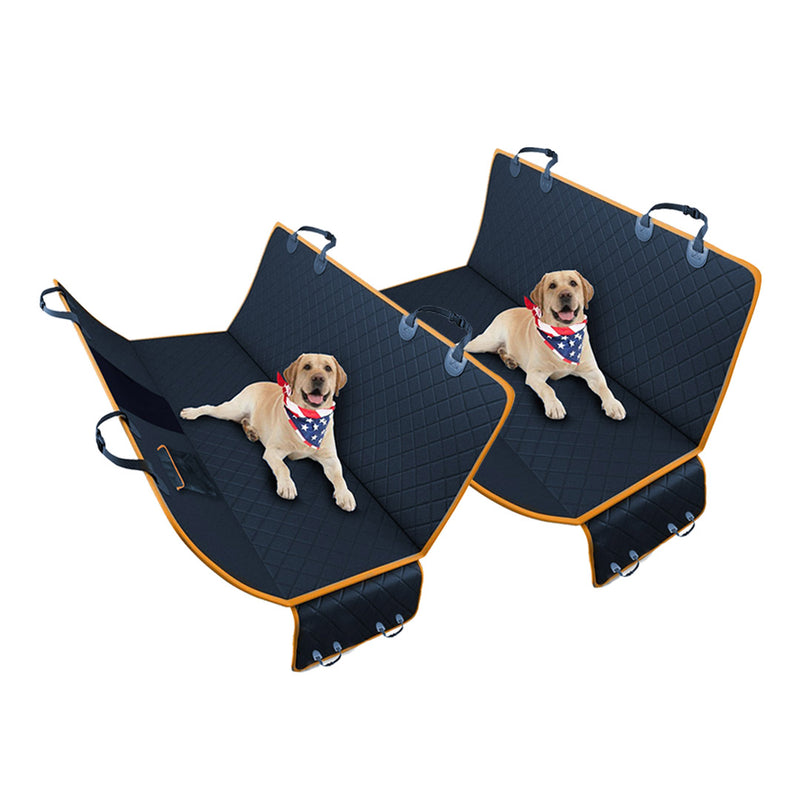 2X Waterproof Dog Car Seat Cover Oxford Cloth Black Back Seat Protector Mat