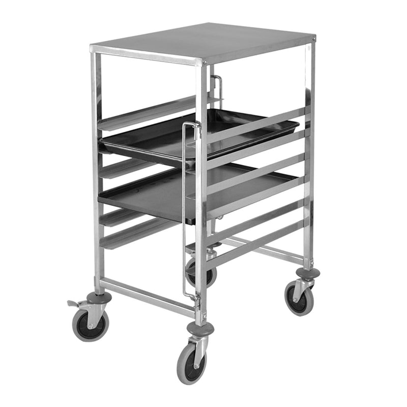7 Tier Stainless Steel Bakery Trolley For 60x40cm Trays Lockable Castors