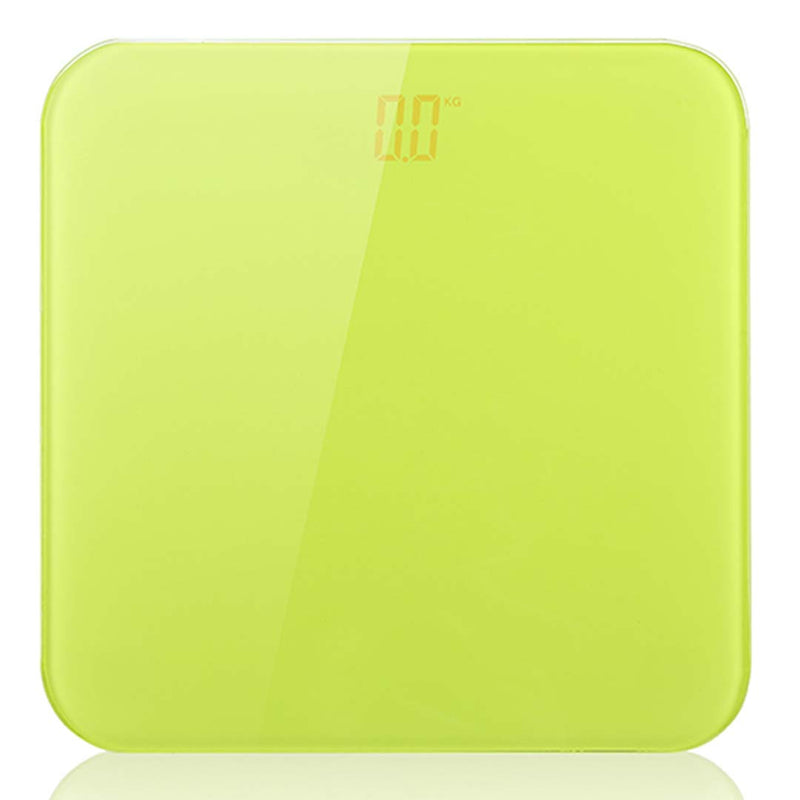 Digital Fitness Weight Scale 180kg Glass LCD Waterproof Non-Slip Green