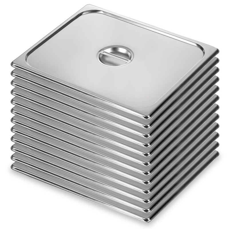 12X Gastronorm Pan Lid Full Size 1/1 Stainless Steel 325x530mm Center Handle