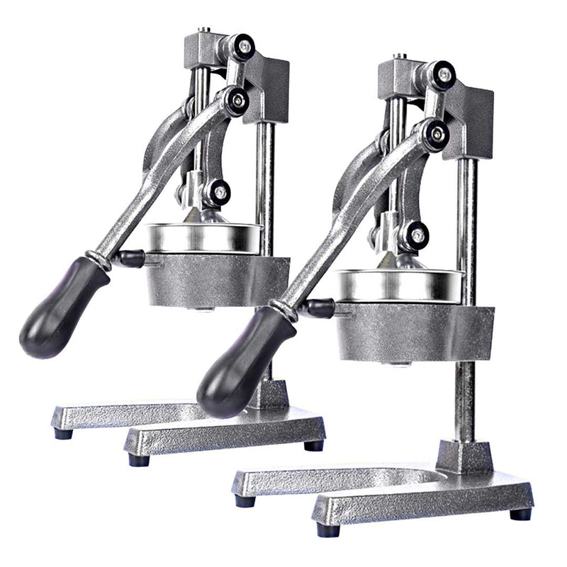 2X Commercial Manual Cast Iron Juicer Press 304 Stainless Black Silver