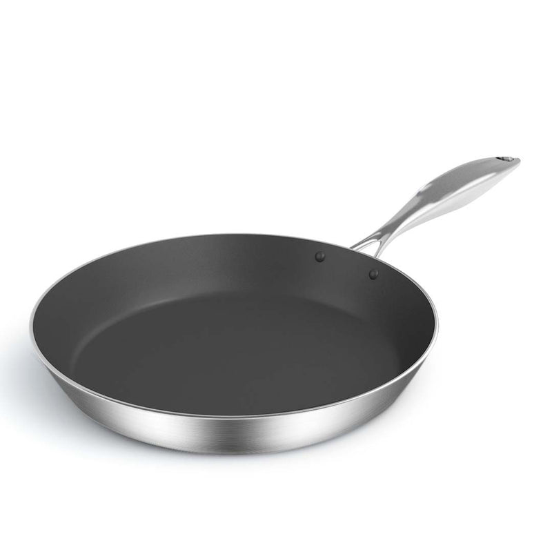 Stainless Steel Induction Fry Pan 26cm Non Stick Interior Heat Resistant Handle