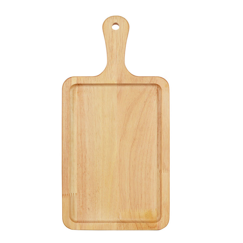 40cm Rectangle Oak Wood Serving Tray Premium Charcuterie Board Brown