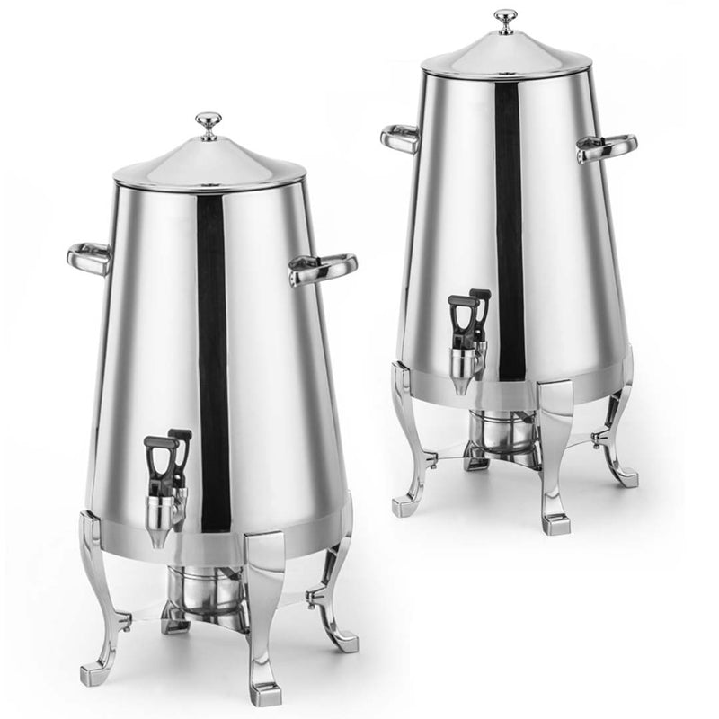 2X Stainless Steel 13L Food Safe Beverage Dispenser With Pump Removable Handle