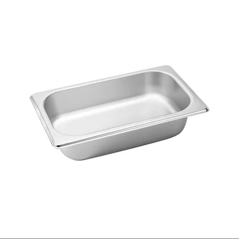 Full Size 1/3 GN Stainless Steel Pan 6.5 cm Deep Stackable Corrosion Resistant