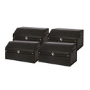 4X Leather Car Boot Trunk Organizer Foldable Collapsible Storage Box Black 60cm
