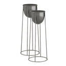 2X 70cm Tall Round Black Metal Plant Stand With Flower Pot Holder Wire Rack