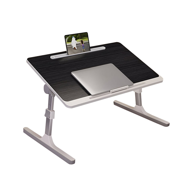 Adjustable Black Portable Foldable Laptop Bed Table 60X40cm With iPad Slot