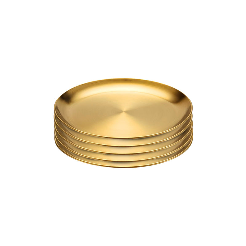 Grilling Plate Stainless Steel 14cm Heat Resistant Nonstick Gold 5 Pack