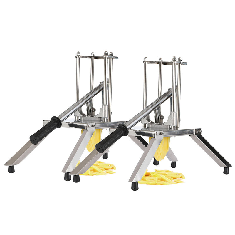 2X Commercial Potato Vegetable Cutter Stainless Steel 3 Blades Easy Clean