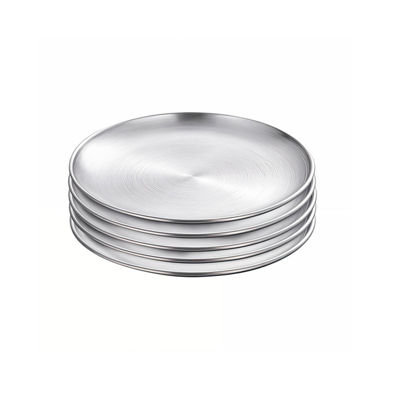 20cm Silver Grilling Plate Stainless Steel Heat Resistant Durable Outdoor BBQ