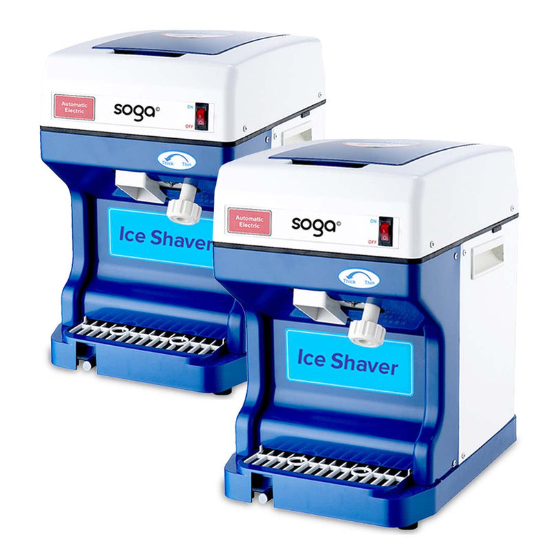2X Commercial Electric Stainless Steel Ice Shaver 120KG/h 250W 80 Pieces Hopper