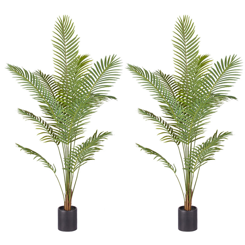 2X 210cm Artificial Areca Palm Tree Polyethylene Green Indoor Office Decor