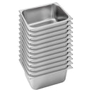 12X Gastronorm GN Pan Full Size 15cm Deep Stainless Steel Tray Stackable