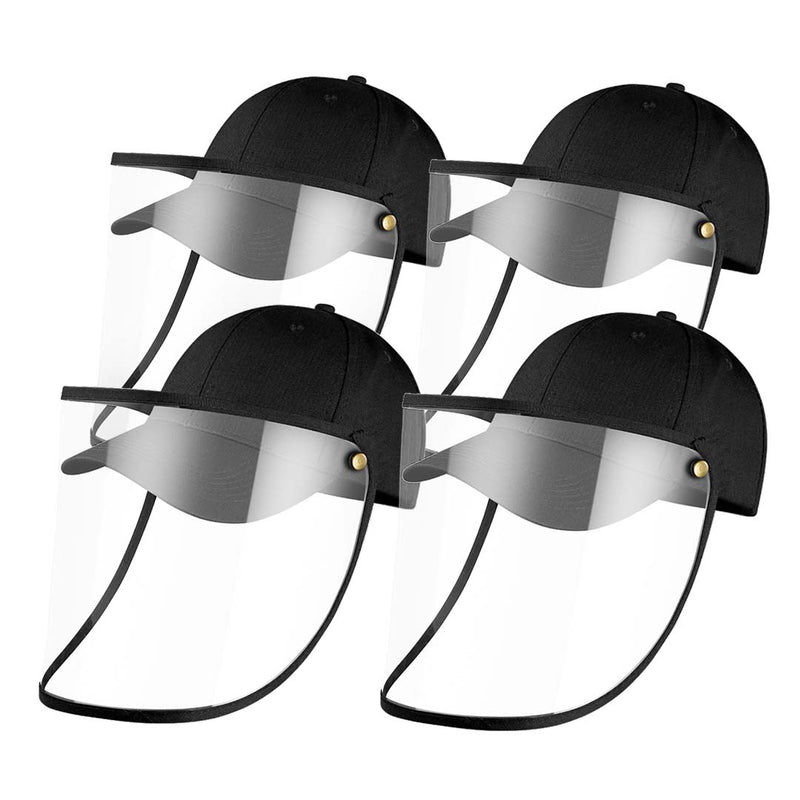 4X Kids Protective Hat Full Face Tpu Shield Cotton Cap Black 26cmx35cm