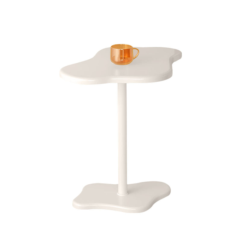 White Minimalist Cloud Shaped Side Table Artistic Durable Compact Accent Home Decor