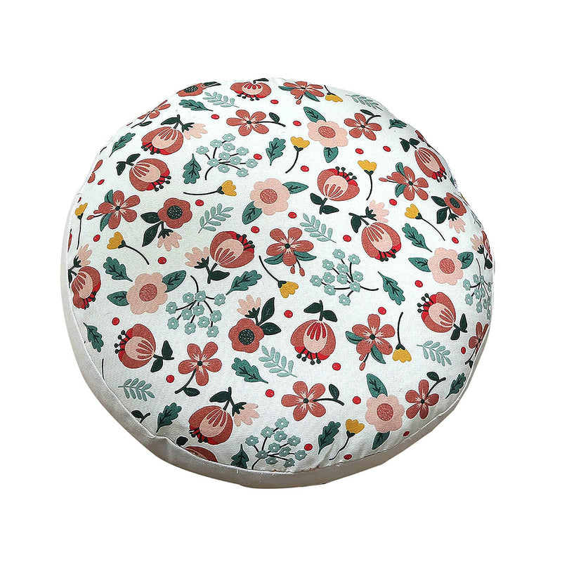 45cm Polyester Cotton Pouf Cushion Velvet Feel Epp Particle Insert Multicolor