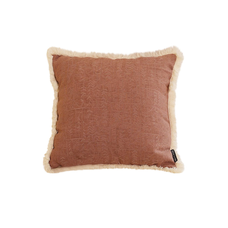 45cm Square Velvet Decorative Throw Pillow 15cm Thick Chocolate