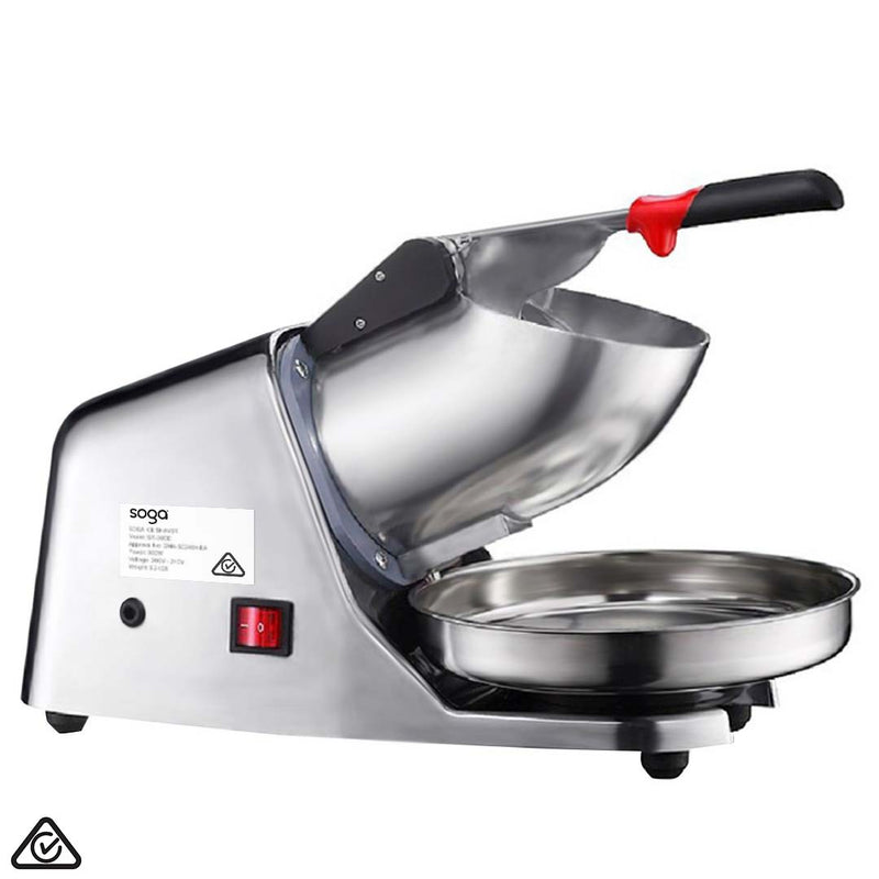 Ice Shaver 300W Electric Stainless Steel Heavy Duty Snow Cone Maker 65kg/hr