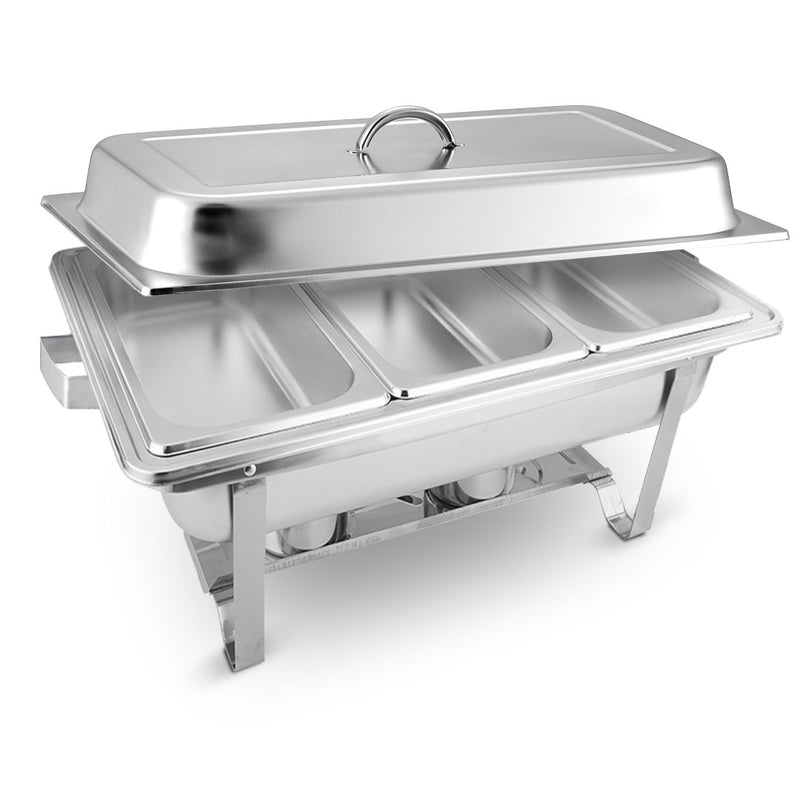 Chafing Dish 3L Triple Tray Stainless Steel Buffet Warmer Satin Nsf