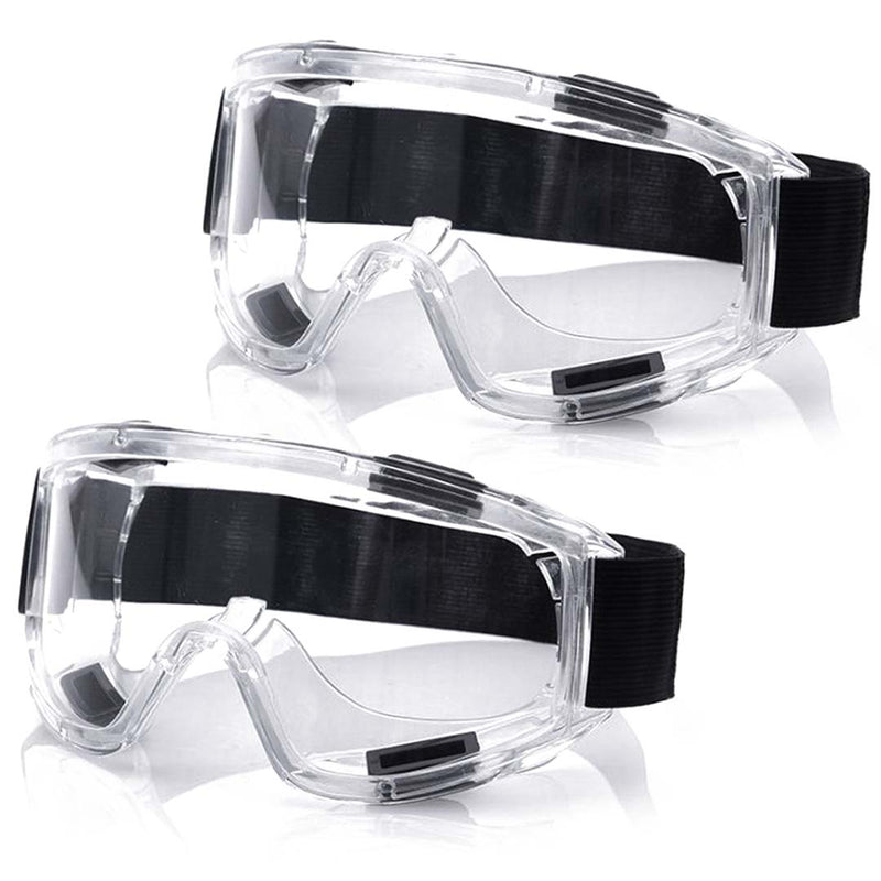 2X Safety Goggles Polycarbonate Lens Anti Fog Uv Windproof Fits Over Glasses