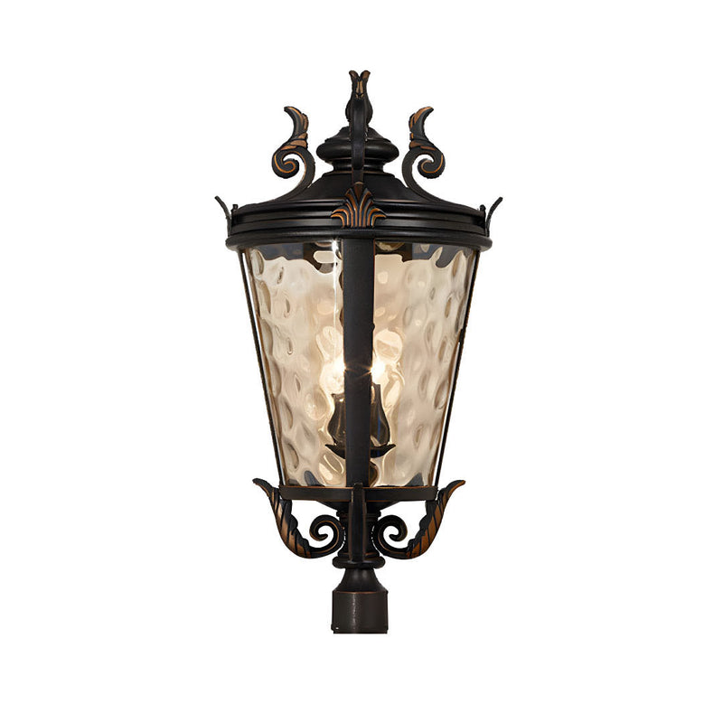 Vintage Lantern Wall Light 34x71.2cm Aluminum Glass Dark Brown Outdoor