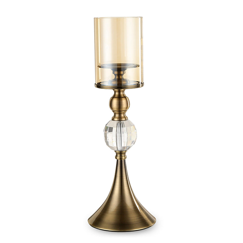 43cm Glass Metal Candle Holder Tall 14cm Width Wedding Home Decor