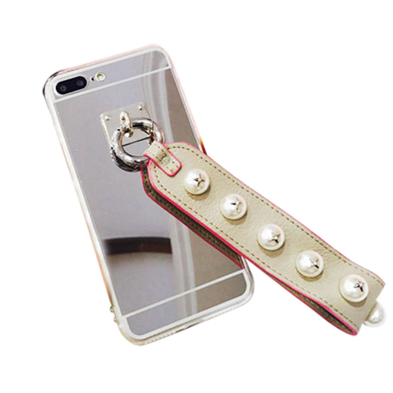 Durable Silver Mirror iPhone 7 Plus Case Shockproof Fashionable Hard Back