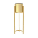 90cm Gold Metal Plant Stand with Pot Holder Indoor Corner Display Rack