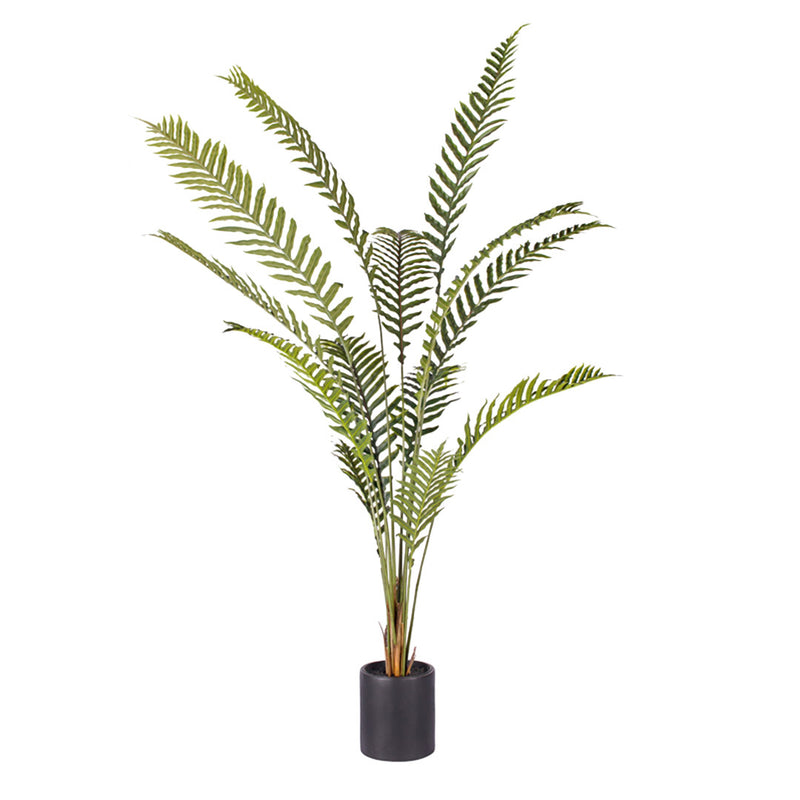 240cm Artificial Hares Foot Fern Polyethylene Green Cement Filled Pot