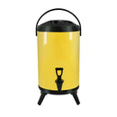 10L Stainless Steel Insulated Beverage Dispenser with Faucet Yellow
