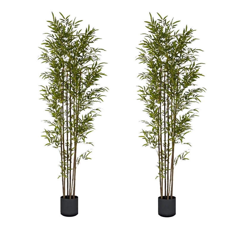 2X 210cm Tall Artificial Bamboo Plant 7 Branches Home Office Decor Polyurethane