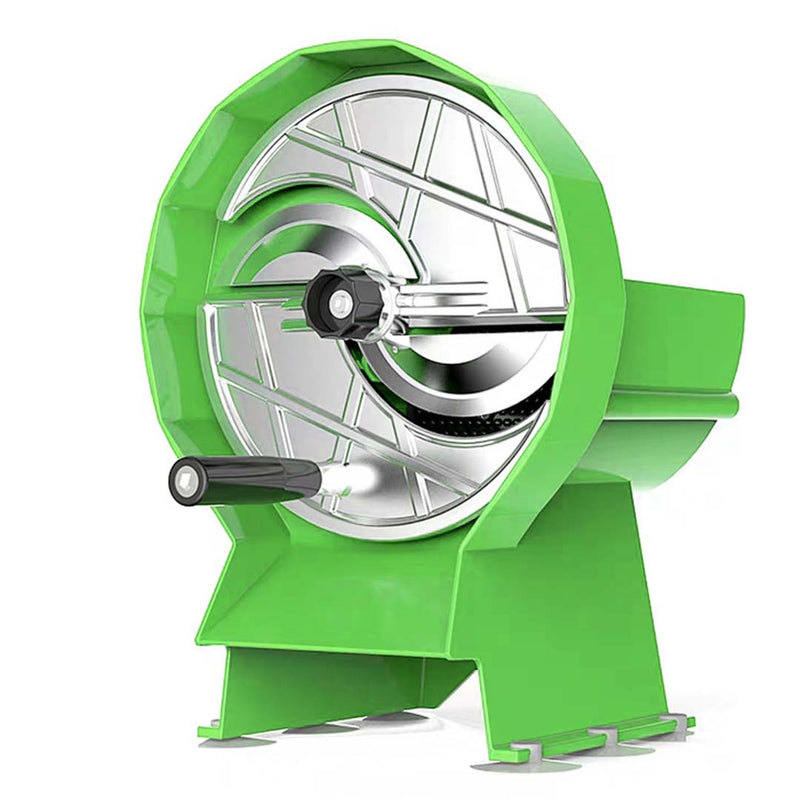 Manual Vegetable Fruit Slicer Kitchen Cutter 11x21cm Removable Blade Green