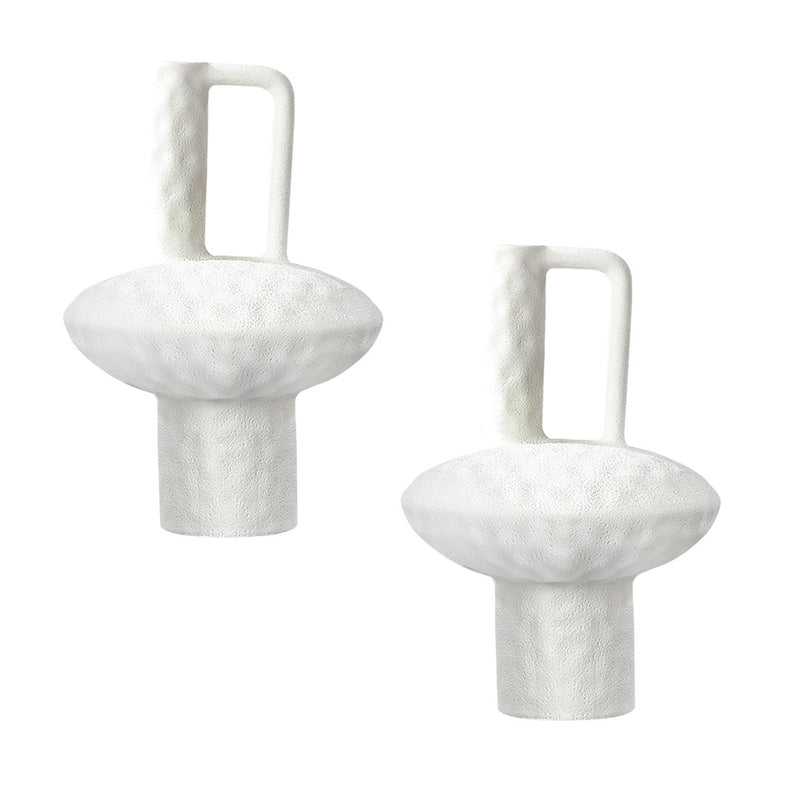 2X Ceramic Vase 20x30cm Contemporary Minimalist White Home Decor
